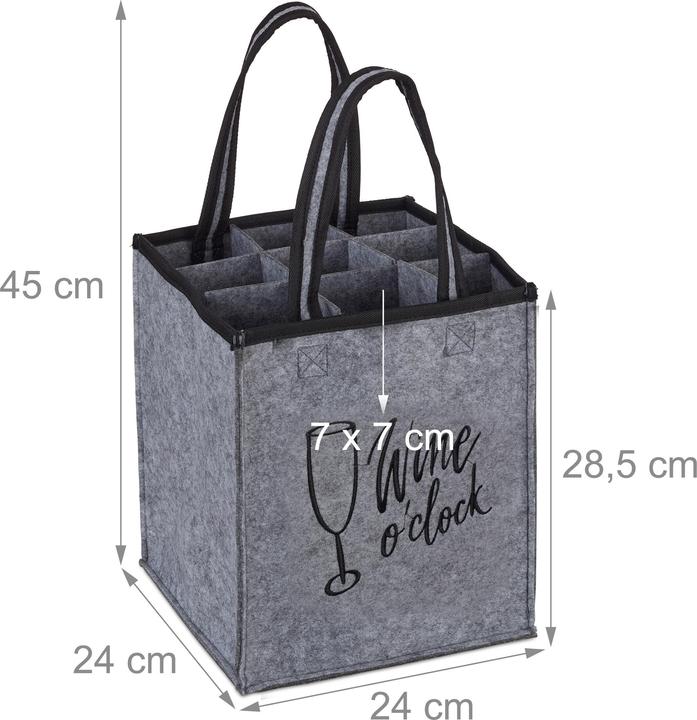 Actual product image Relaxdays Bottle bag
