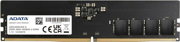 Actual product image Adata DDR5 PC 4800 CL16 Value (1 x 16GB, 4800 MHz, DDR5 RAM, DIMM)