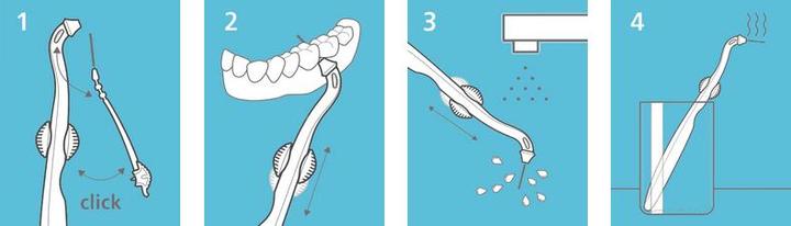 Actual product image Paro slider refill-brushes S (6 x, 2.50 mm)