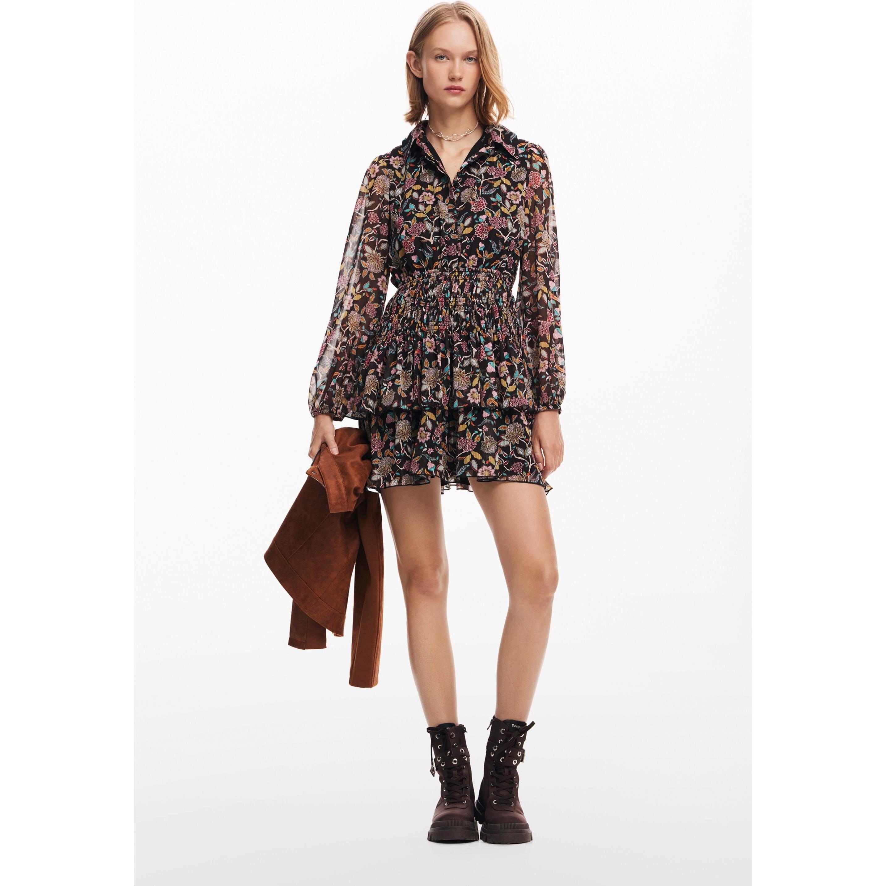 Thumbnail - Desigual, Damen, Kleider, hemdkeid desigua sandao, Schwarz, (L)
