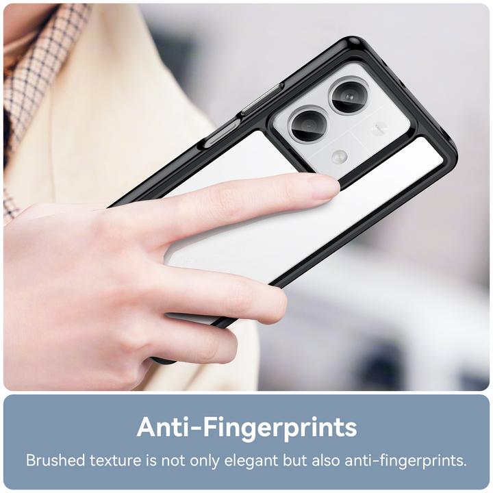 Produktbild Hurtel Outer Space Case mit Gelrahmen für Xiaomi Redmi Note 13 Pro – Schwarz (Xiaomi Redmi Note 13 5G)