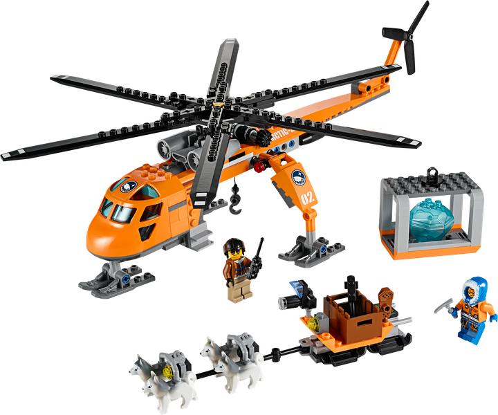 Actual product image LEGO City Arctic Helicopter with dog sled (60034, LEGO City)