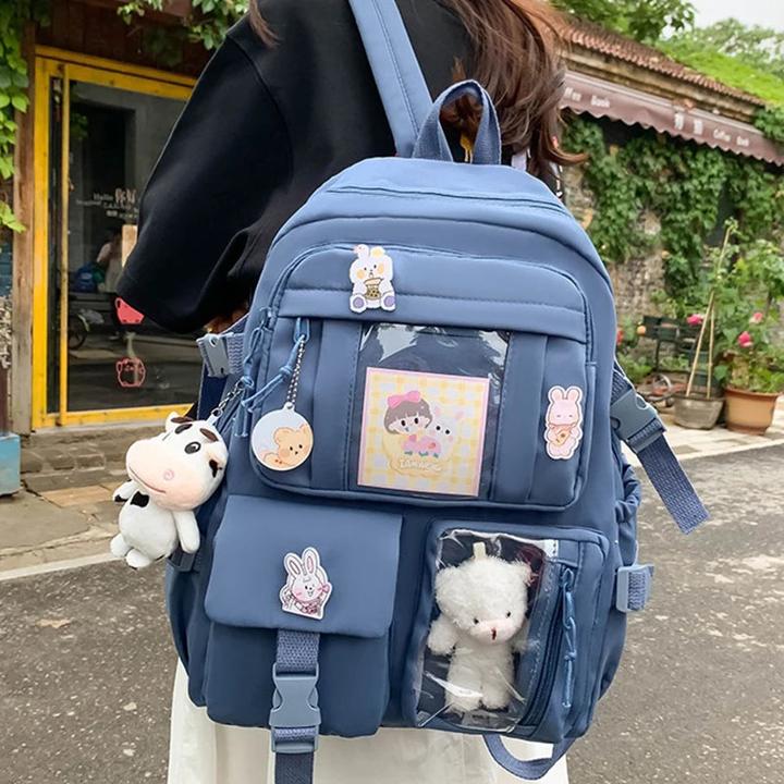 Produktbild Only-Bags.Store Studentenrucksack mit grosser Kapazität Cartoon Rucksack Aktentasche für die Schule Geräumige Tasche (35 l)