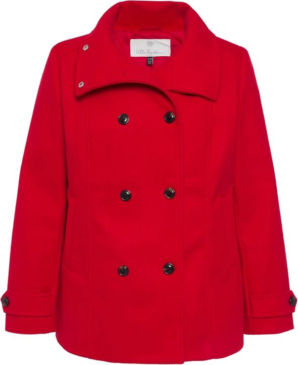 Actual product image Ulla Popken Double Breasted Wool Look Fully Lined Jacket