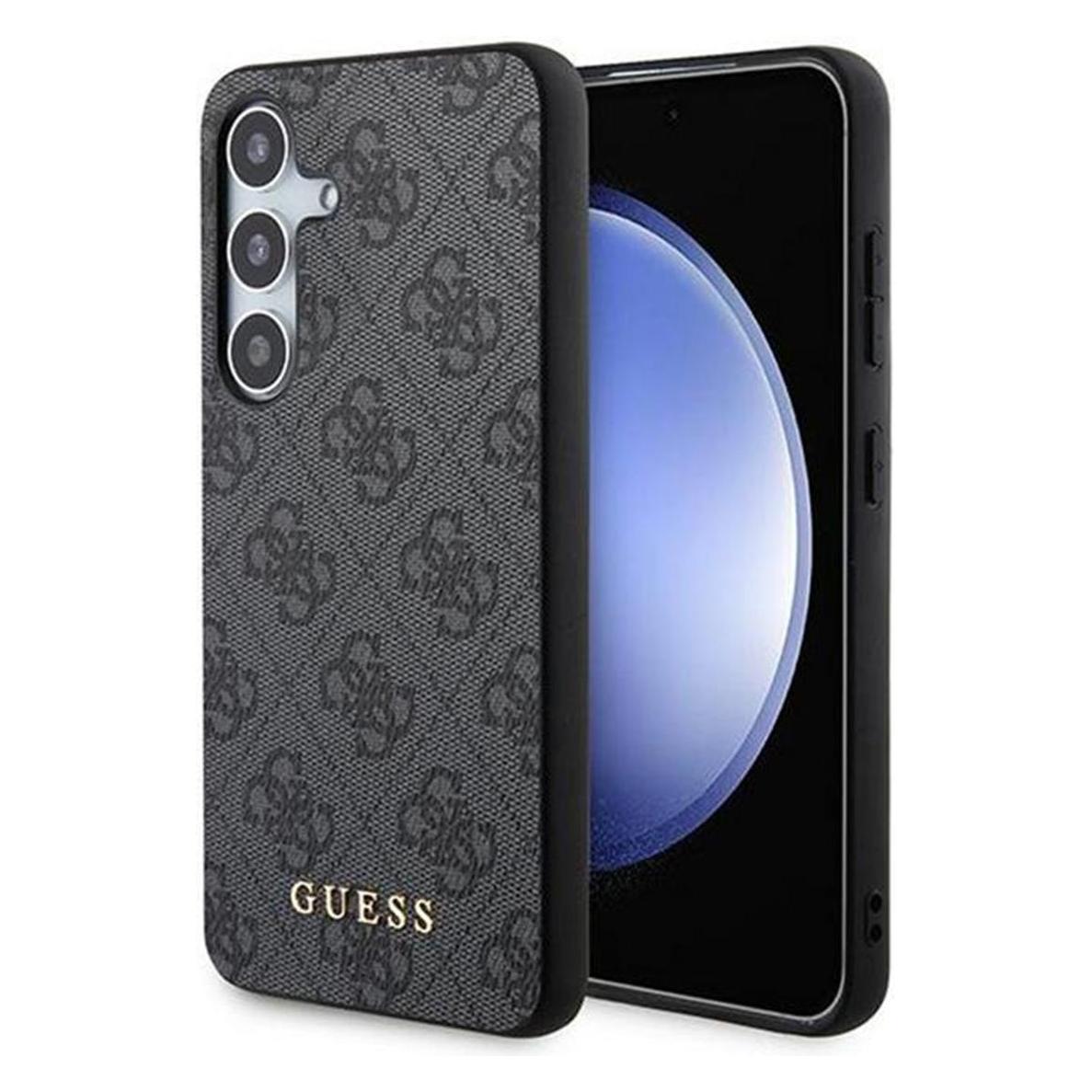 Guess GUHCSG4GFGR S921 Czarny/black Hardcase 4G Metal Gold Logo (Samsung Galaxy S24), Smartphone Hülle, Schwarz