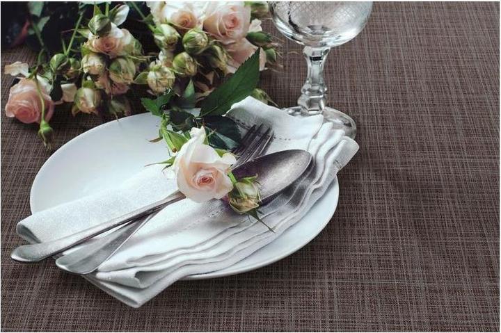 Actual product image DC Table Tablecloth Monte Carlo Sharon 150 cm x 2.2 m, Marone (150 x 220 cm)