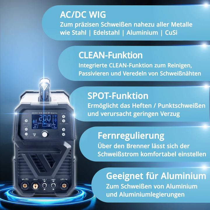 Immagine prodotto Stahlwerk Saldatrice combinata digitale AC/DC TIG 200 ST 200 A