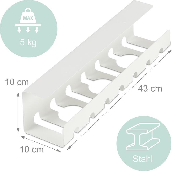 Actual product image Relaxdays Kabelkanal für Schreibtisch 2er Set (Duct, 1 cm)