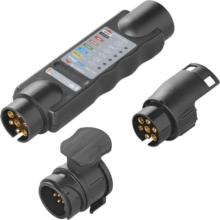 Actual product image ProPlus Plug tester 7-pole set with 2 adapters in blister pack