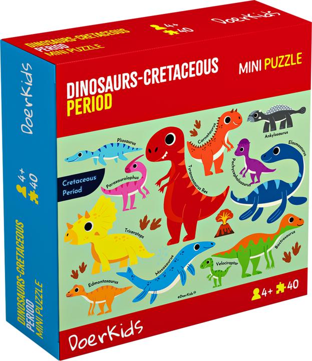 Immagine prodotto DoerKids Mini puzzle dei dinosauri - Chalk Time 40 pezzi. (40 pezzi)