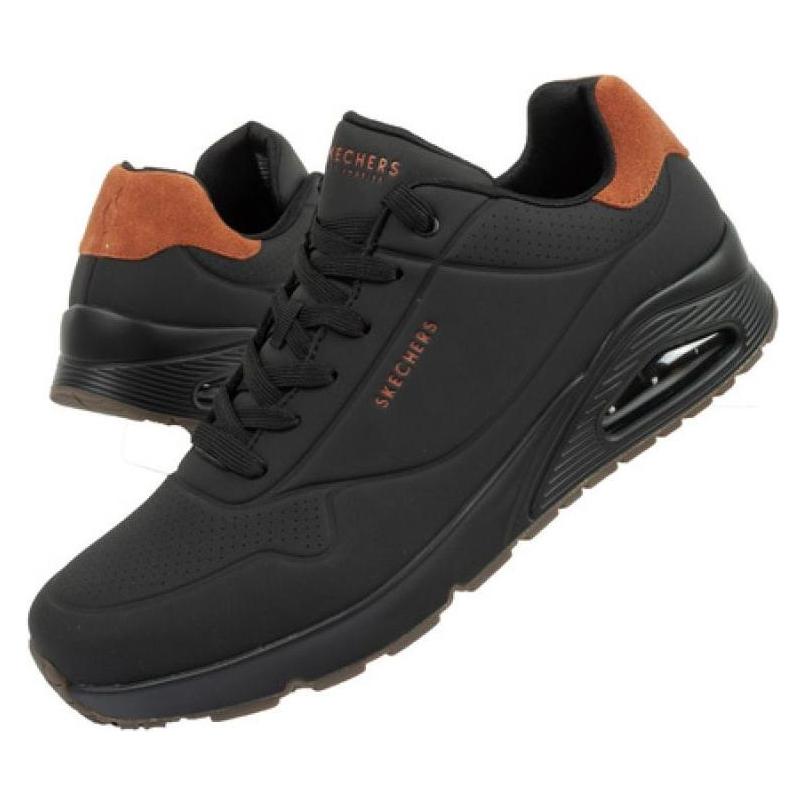Skechers, Mannen, Sneakers, Uno - Gepakt In De Lucht, Zwart, (44)