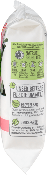 Actual product image dm alverde Organic Wild Rose Cleansing Wipes (Cleaning cloths)