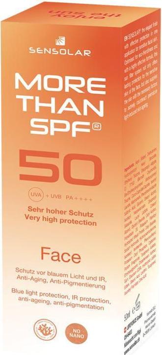 Actual product image Sensolar More Than SPF (Sun cream face, SPF 50, 50 ml, 91 g)