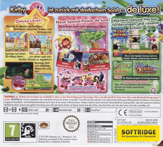Produktbild Nintendo Selects: Kirby Triple Deluxe (3DS, IT)