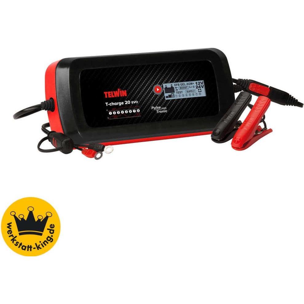 Telwin, Caricabatterie per auto, Caricabatterie Charge 20 Evo 230V 12V/24V (12V, 24V, 8 A)