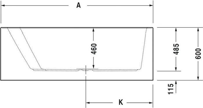 Produktbild Duravit Badewanne PAIOVA 1700x1300mm, 1 Rückenschräge links weiss (225 l, 170 cm, 130 cm)