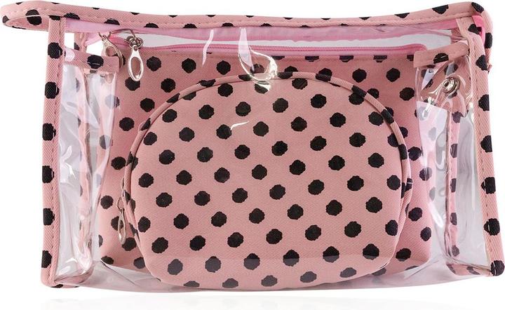Actual product image Accentra Toiletry bag with polkadot print