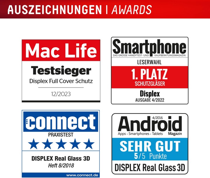 Energy Label Displex Premium Glass, Full Cover Panzerglas (1 Piece, Samsung Galaxy S24 FE)