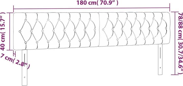 Produktbild vidaXL Peyton (180 x 7 x 88 cm)