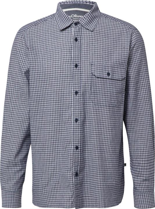 Immagine prodotto s.Oliver Hemd Regular Fit: Kariertes Baumwollhemd mit Kentkragen (M)