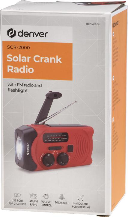 Actual product image Denver SCR-2000 Solar collector radio (AM, FM)