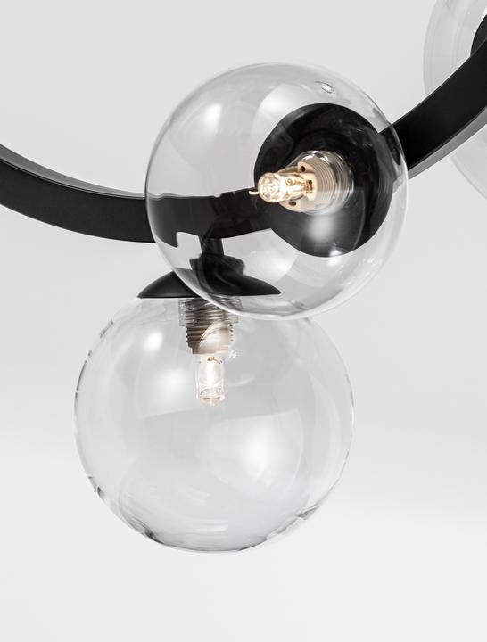 Productafbeelding Nova Luce ODILLIA hanglamp G9 11-voudig zwart 120x65cm dimbaar 9009249 (G9)