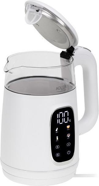 Produktbild Adler AD 1305 elektrischer Wasserkocher weiss/silbern (1.70 l)