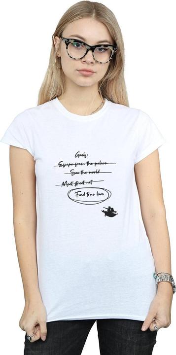 Actual product image Disney Womens/Ladies Aladdin Jasmine Goals Cotton T-Shirt (S)