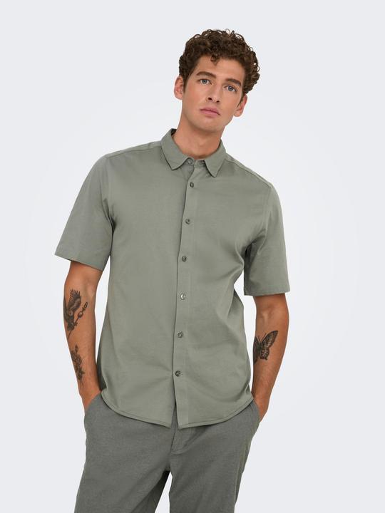 Produktbild Only & Sons Onsrobin Button Under Ss Stretch Shirt (XS)