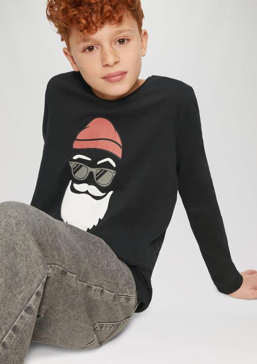 Produktbild S.Oliver T-Shirt Longsleeve mit Weihnachtsmotiv (170, 176)
