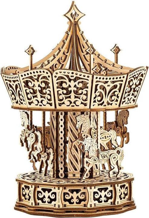 Actual product image Wood Trick Paris Carousel - 3D wooden construction kit