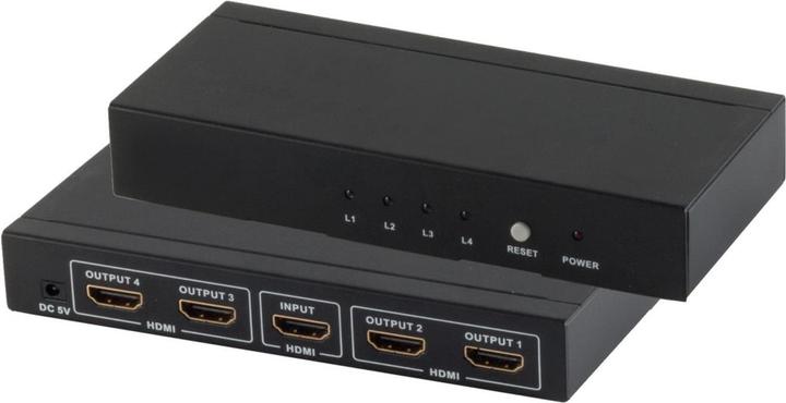 Actual product image Shiverpeaks S/CONN maximum connectivity HDMI splitter, 1 x IN 4 x OUT with power supply, 4K2K, 3D, VER1.4