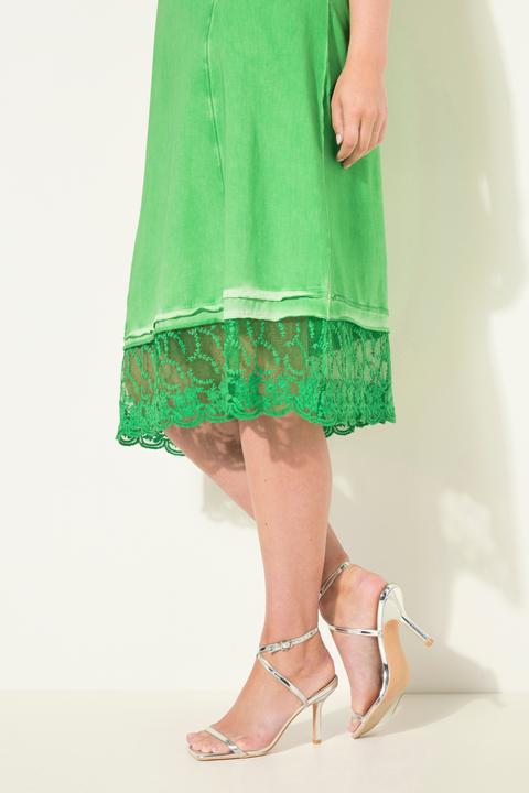 Immagine prodotto Miamoda Jerseykleid, A-Linie, cold dyed, Lochstickerei, ärmellos (46)
