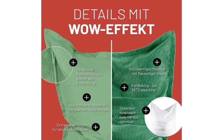 Produktbild Lumaland Sitzsack + Cordhülle