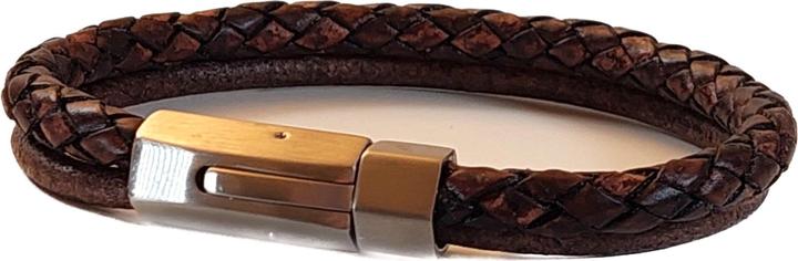 Produktbild Thomss Lederarmband No.24 Unisex Leder Braun & Edelstahlverschluss Umfang 22.3cm (22.30 cm, Edelstahl, 100% Leder)