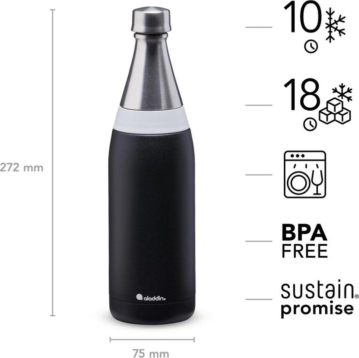 Actual product image Aladdin Fresco Thermavac™ Water Bottle 0.6L Lava Black (0.60 l)