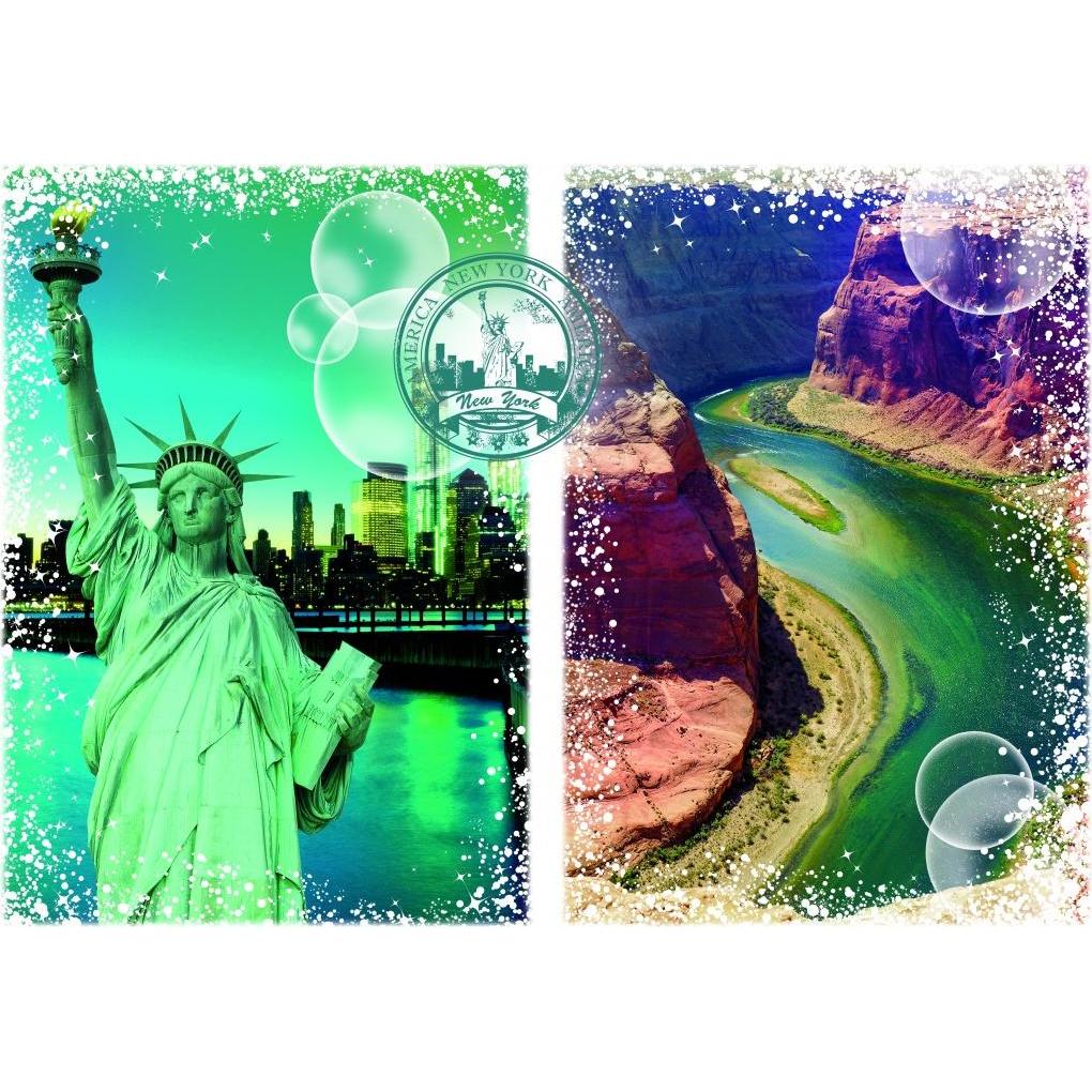 Thumbnail - Grafika Puzzle Rund um die Welt: die Vereinigten Staaten von Amerika 2000 Teile (2000 Teile)