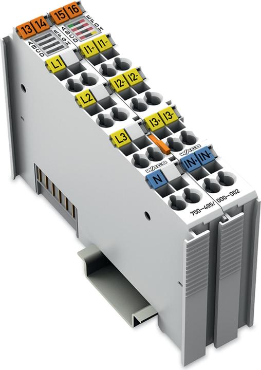 Image du produit Wago Borne de mesure de puissance N+Rogowski 750-495/000-002 Tension d'alimentation pour AC 50 Hz 400
