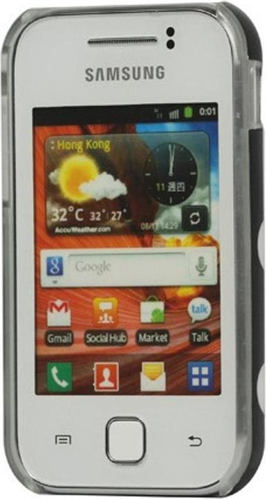 Produktbild König Design Schutzhülle Hard Case für Handy Samsung Galaxy Y S5360 schwarz / weiss (Samsung Galaxy Y S5360)