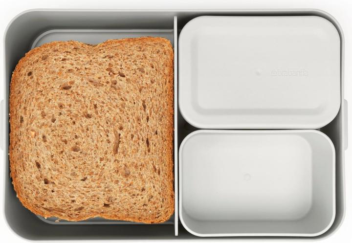 Immagine prodotto Brabantia Lunch Box Make & Take 25,5 x 16,7 x 6,2 cm, Grigio chiaro