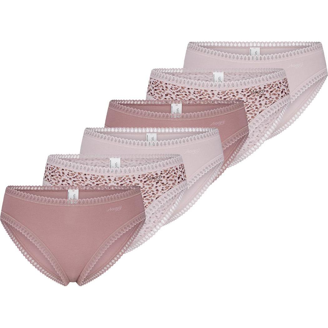 Sloggi, Damen, Unterhosen, 6er Pack GO Crush Slip, Rosa, (XL, 6er Pack)