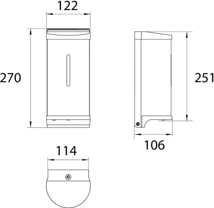 Produktbild Emco system 2 Sensorspender alu für Flüssigseife und Desinfektionsgel 352100106