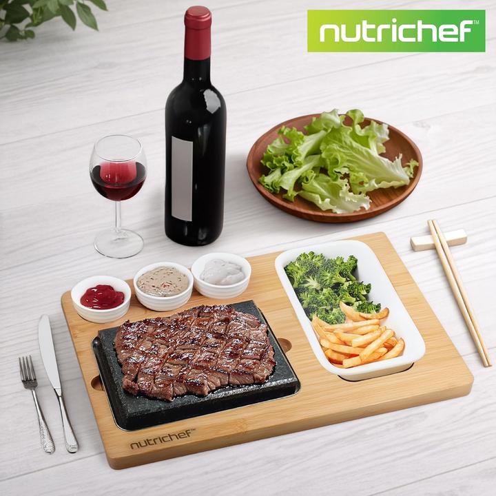 Image du produit Nutrichef Heisser Stein Tischgrill-Set