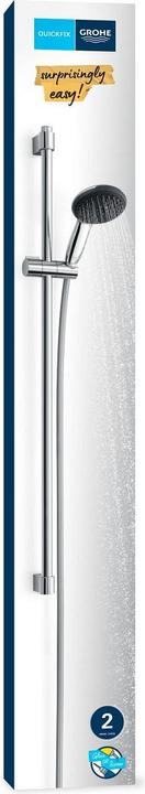 Image du produit Grohe Vitalio Start 110 QuickFix barre de douche, coller ou percer, longueur 900mm, 2 types de jets (2 Types de jets, 13.50 l/min)