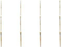 Kangaro Borstenpinsel, flach, Grösse 6, unlackiertes Holz Lyoner-Pinsel aus weichem Schweinehaar, Aluminiumh (6 mm)