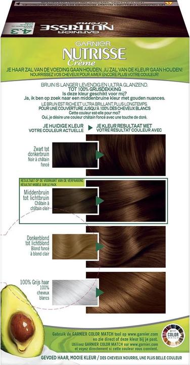 Image du produit Garnier Nutrisse Creme 4.3/43 Cappuccino Hair Color (4.343 Cappuccino)