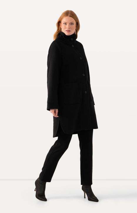 Image du produit Ulla Popken Manteau en laine mélangée, col montant, silhouette en A (42, 44)