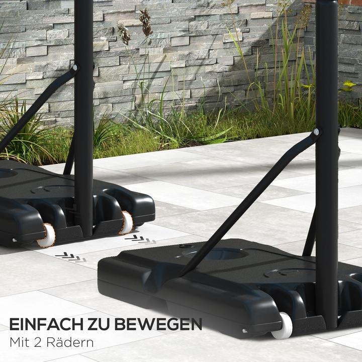 Produktbild SportNow Basketballkorb mit Ständer Stahl, Kunststoff Schwarz