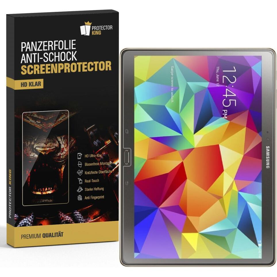 Protectorking 6x Panzerfolie Anti-Shock HD Klar (6 Stück, Galaxy Tab S 10.5), Tablet Schutzfolie