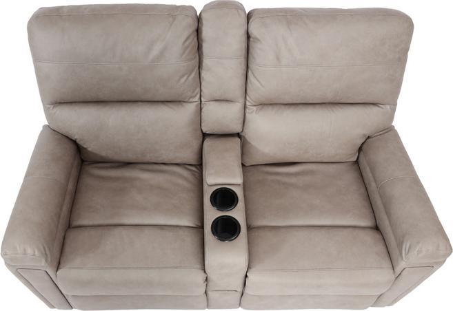 Produktbild Swisshandel24 2er Kinosessel HWC-K17, Relaxsessel Fernsehsessel Sofa, Nosagfederung Getränkehalter Fach Stoff/Te